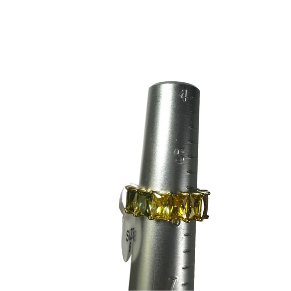 GM CN 925 Sterling Silver 6 mm Rainbow CZs Eternity Ring Size 6 Gay Pride 6g New - Picture 3 of 16